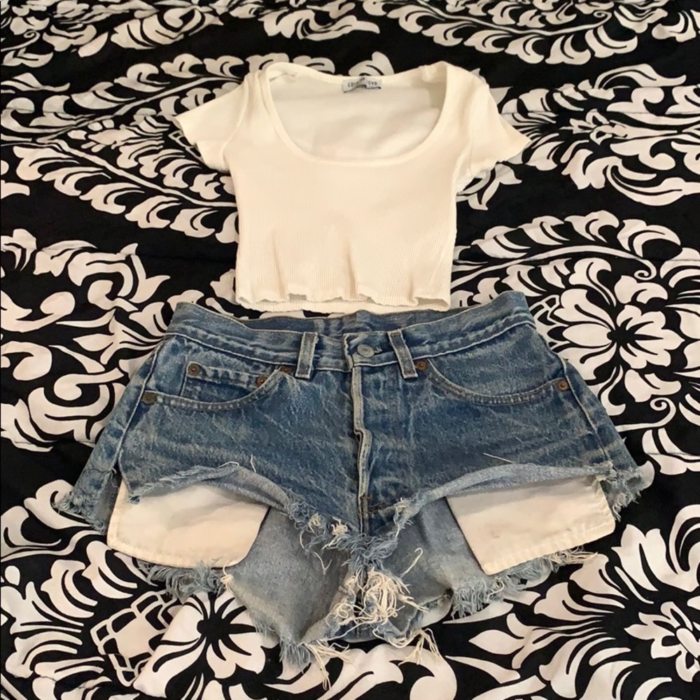 White crop top